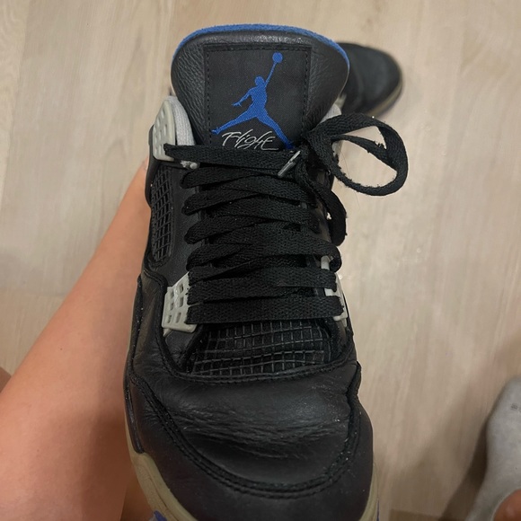 Nike Air Jordan Retro 4s Royal Blue Black Motorsports - Picture 3 of 5